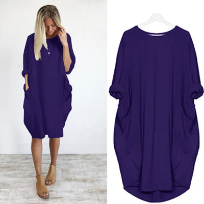 Luna™ | Bequemes Ewiges Kleid mit praktischen Taschen