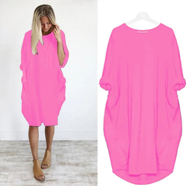 Luna™ | Bequemes Ewiges Kleid mit praktischen Taschen