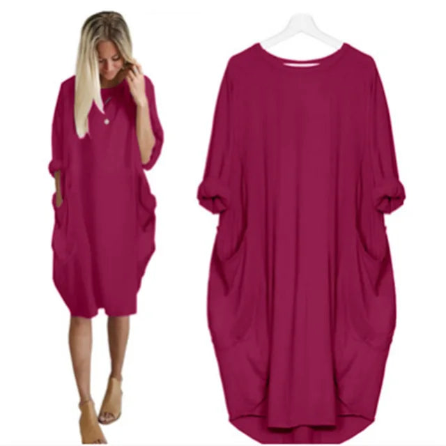 Luna™ | Bequemes Ewiges Kleid mit praktischen Taschen