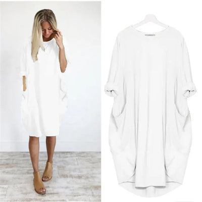 Luna™ | Bequemes Ewiges Kleid mit praktischen Taschen