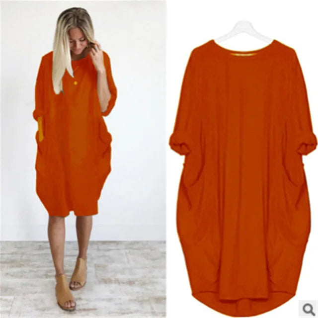 Luna™ | Bequemes Ewiges Kleid mit praktischen Taschen