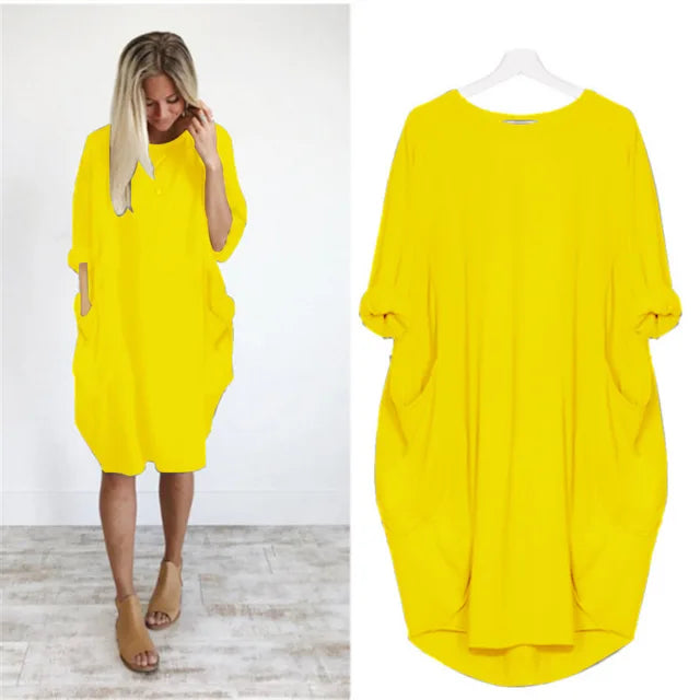 Luna™ | Bequemes Ewiges Kleid mit praktischen Taschen