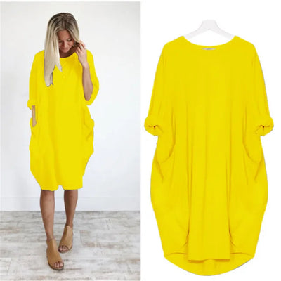 Luna™ | Bequemes Ewiges Kleid mit praktischen Taschen