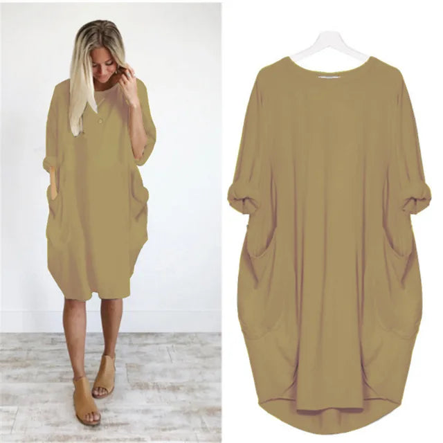 Luna™ | Bequemes Ewiges Kleid mit praktischen Taschen