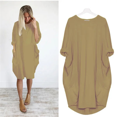 Luna™ | Bequemes Ewiges Kleid mit praktischen Taschen