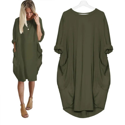 Luna™ | Bequemes Ewiges Kleid mit praktischen Taschen