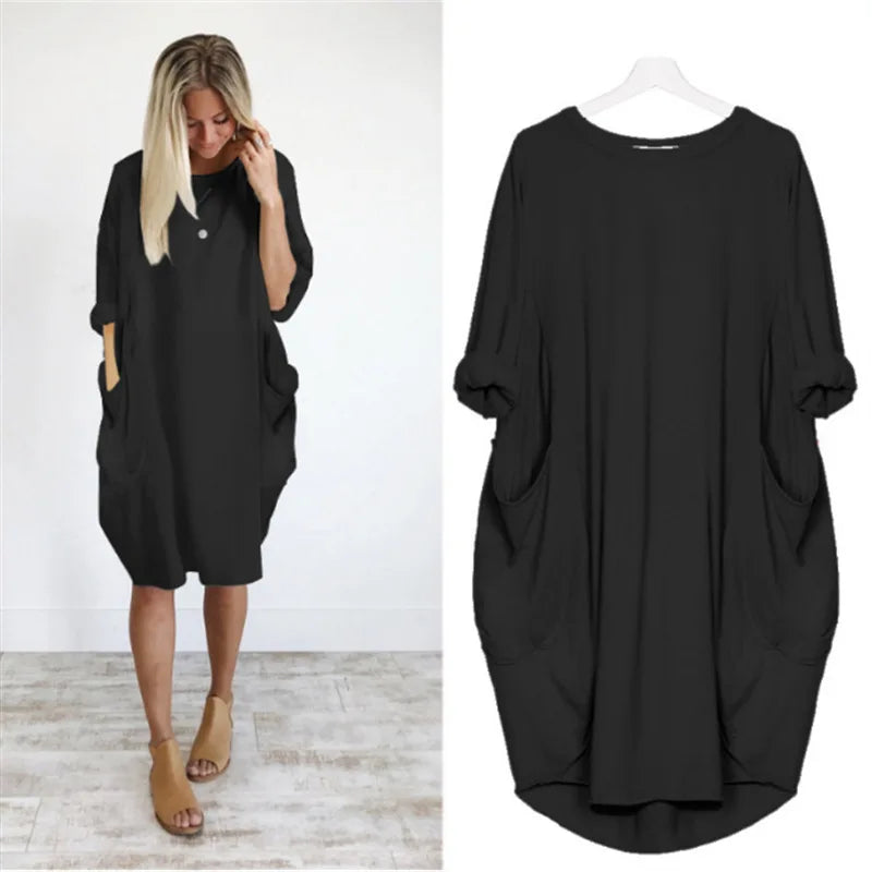Luna™ | Bequemes Ewiges Kleid mit praktischen Taschen