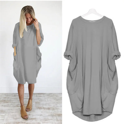 Luna™ | Bequemes Ewiges Kleid mit praktischen Taschen