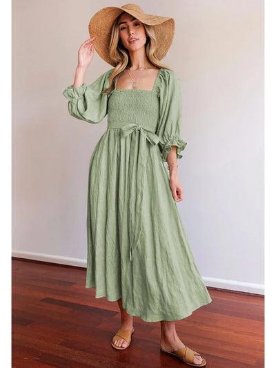 Valentina | Französisches Kleid mit gerüschten Ärmeln