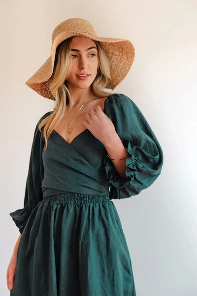 Valentina | Französisches Kleid mit gerüschten Ärmeln