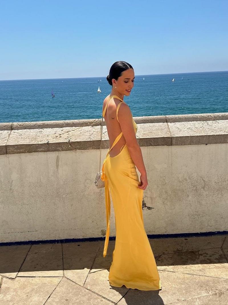 Vera | Schlankes rückenfreies Maxikleid