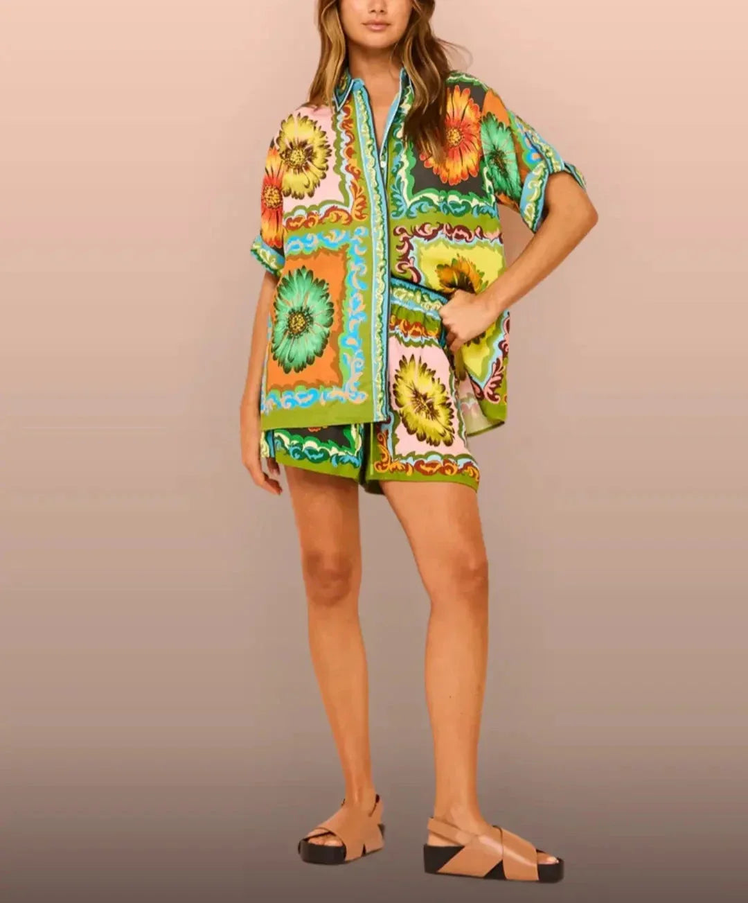 Olivia™ - Blümchen-Shorts-Set