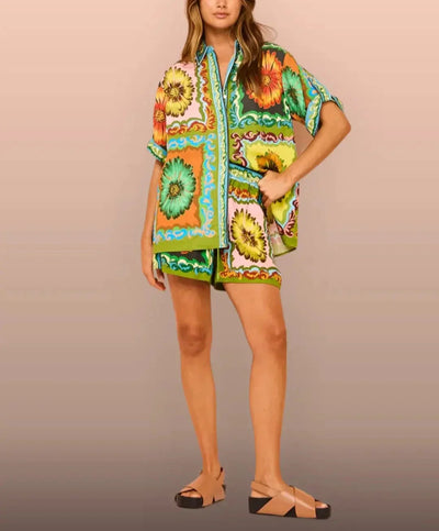 Olivia™ - Blümchen-Shorts-Set