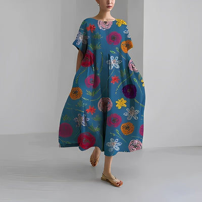 Amelia - Bohème-Kleid mit Blumenmuster