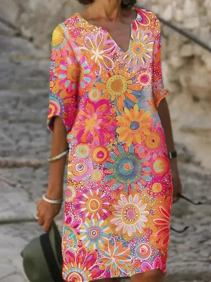 Beth™ - Buntes Blumenkleid
