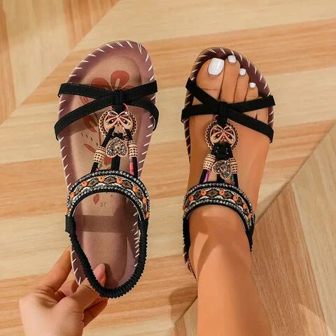 Katherine - Flache Sandalen im Boho-Stil