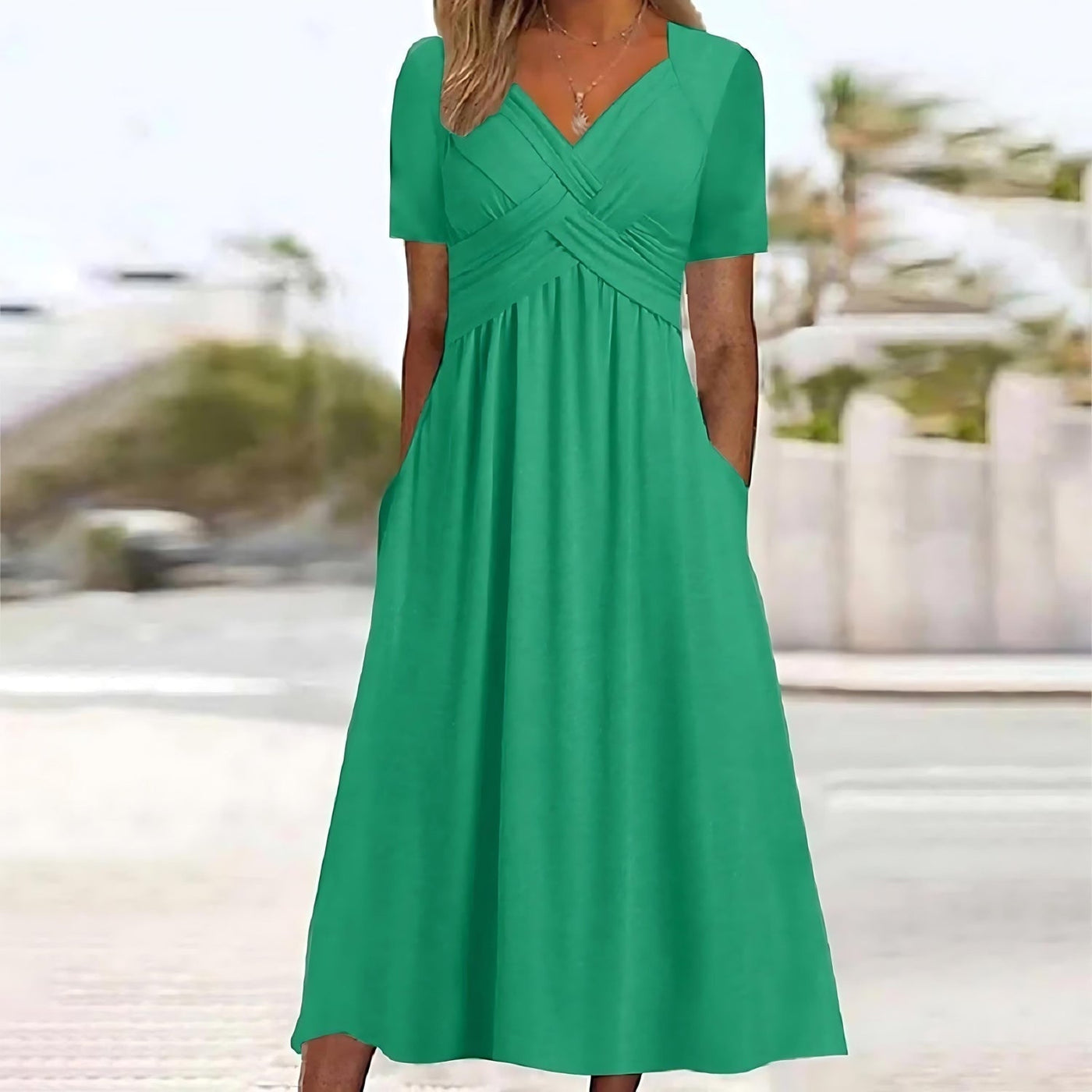 Nadine - Stilvolles langes Kleid