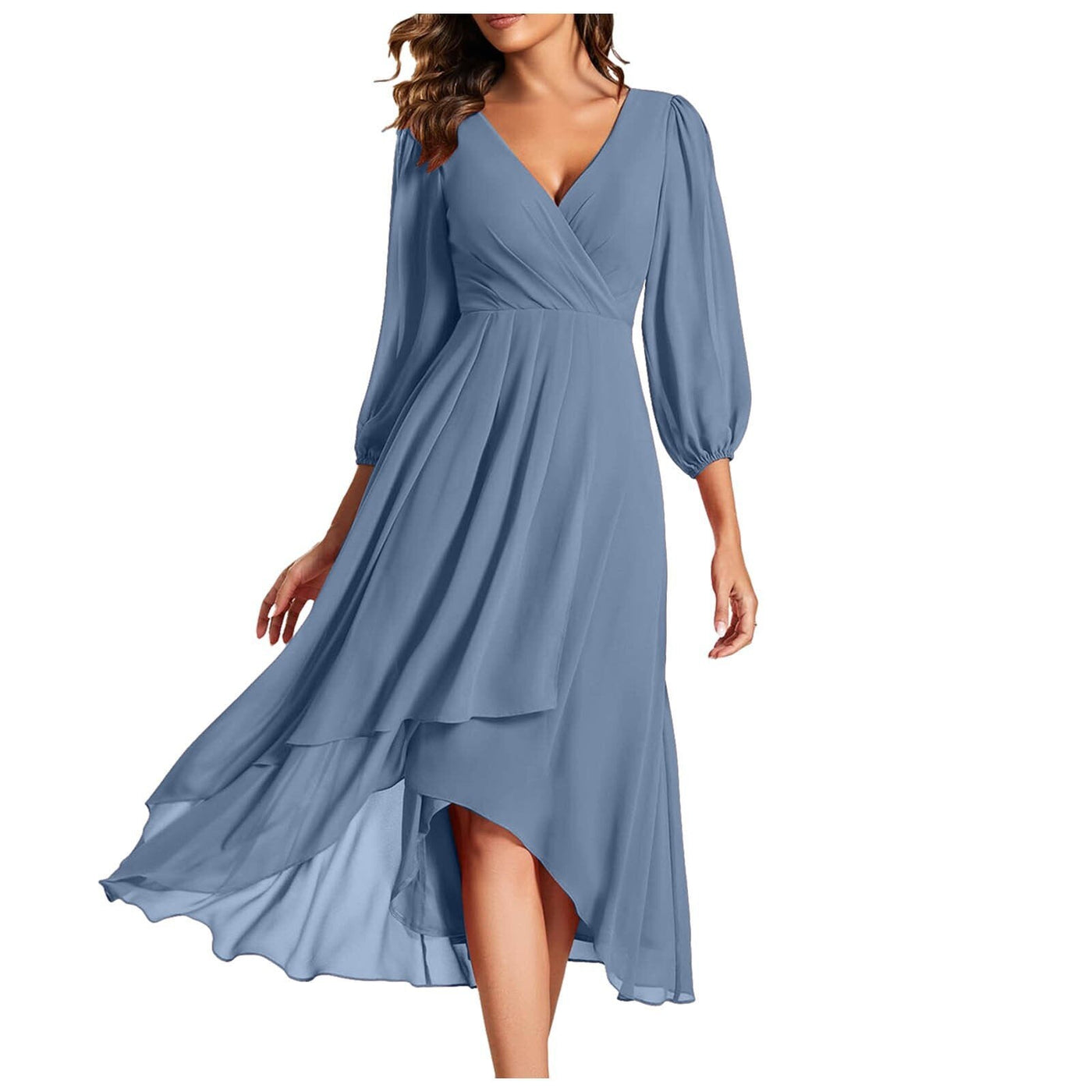 MIA - Kleid mit V-Ausschnitt und asymmetrischem Saum