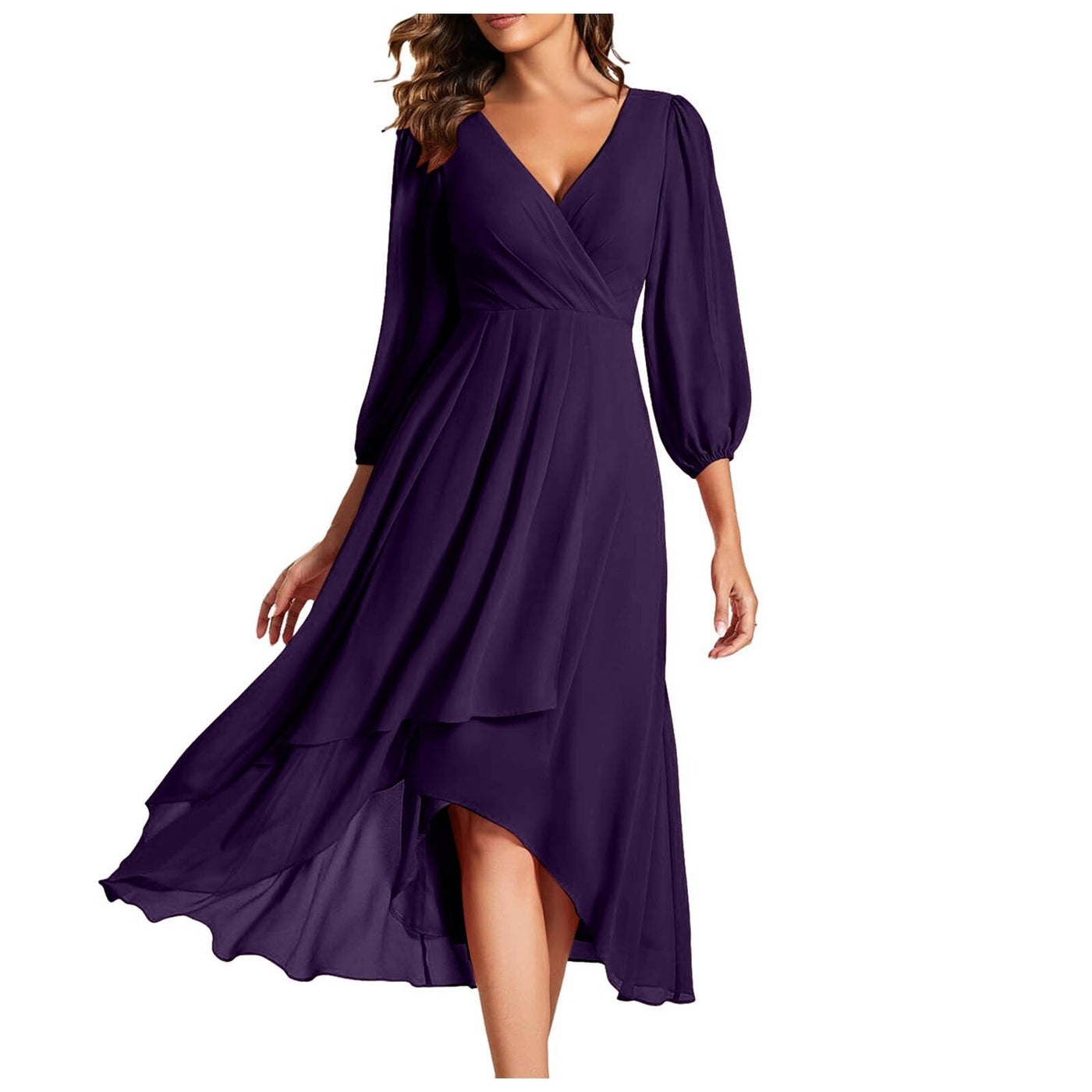 MIA - Kleid mit V-Ausschnitt und asymmetrischem Saum