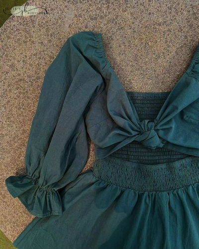 Valentina | Französisches Kleid mit gerüschten Ärmeln