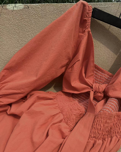 Valentina | Französisches Kleid mit gerüschten Ärmeln