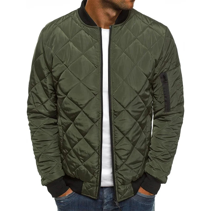 AMBROSE | HOCHWERTIGE FREIZEITJACKE MIT RAUTENMUSTER