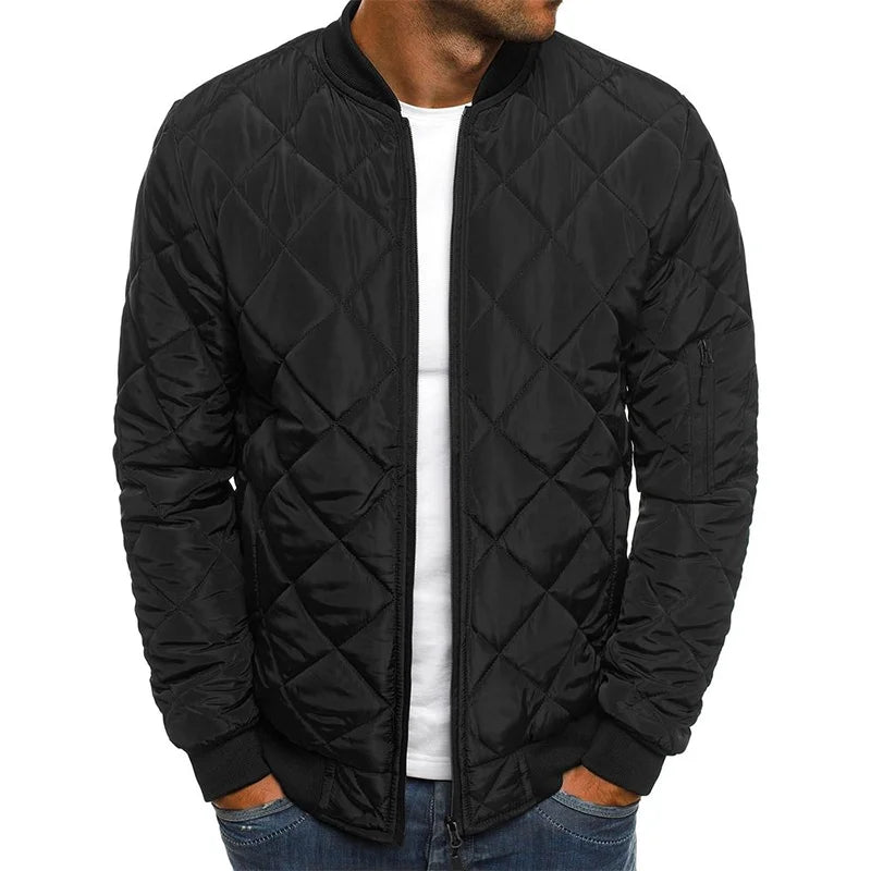 AMBROSE | HOCHWERTIGE FREIZEITJACKE MIT RAUTENMUSTER