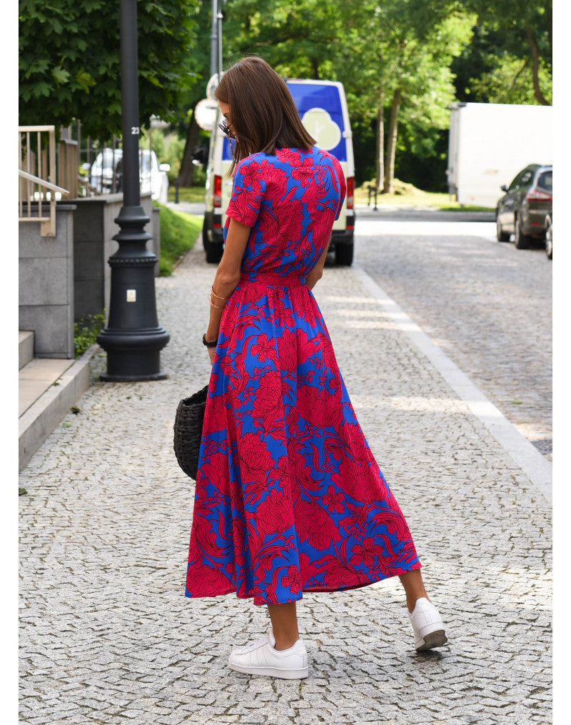 Evie™ - Stilvolles Kleid mit spitzem Ausschnitt
