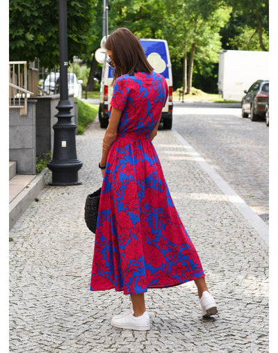 Evie™ - Stilvolles Kleid mit spitzem Ausschnitt