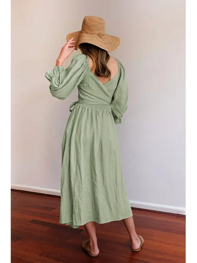 Valentina | Französisches Kleid mit gerüschten Ärmeln