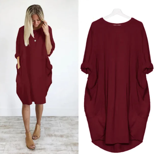 Luna™ | Bequemes Ewiges Kleid mit praktischen Taschen