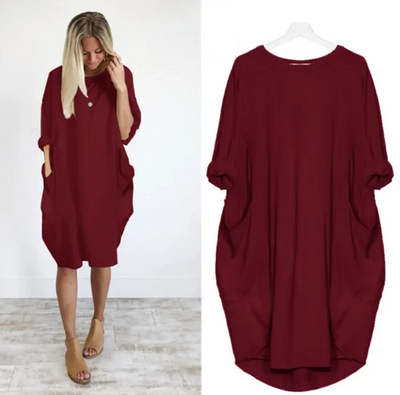 Luna™ | Bequemes Ewiges Kleid mit praktischen Taschen