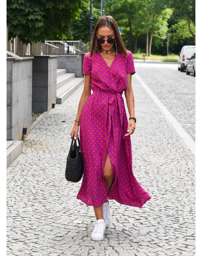 Evie™ - Stilvolles Kleid mit spitzem Ausschnitt