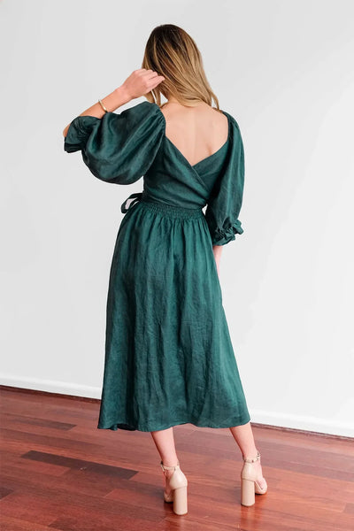 Valentina | Französisches Kleid mit gerüschten Ärmeln
