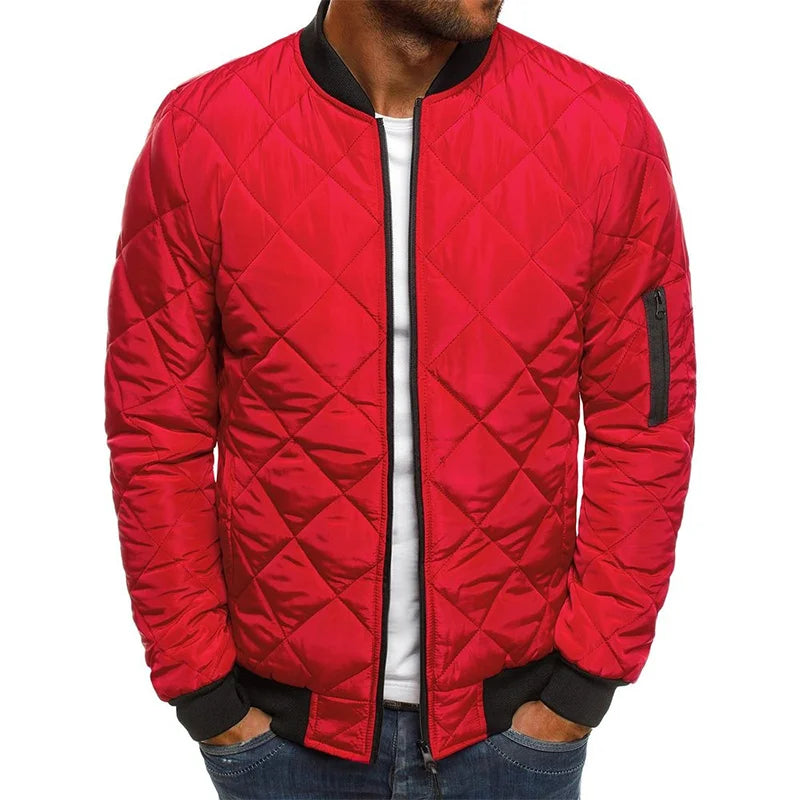 AMBROSE | HOCHWERTIGE FREIZEITJACKE MIT RAUTENMUSTER