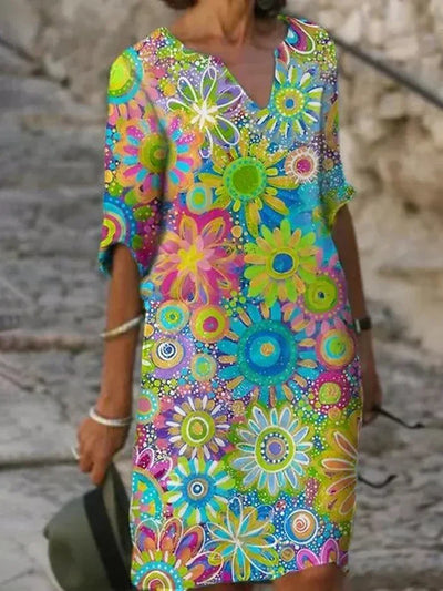 Beth™ - Buntes Blumenkleid