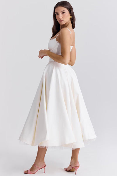 Cordelia | Zartes Kleid mit Tüll-Akzent