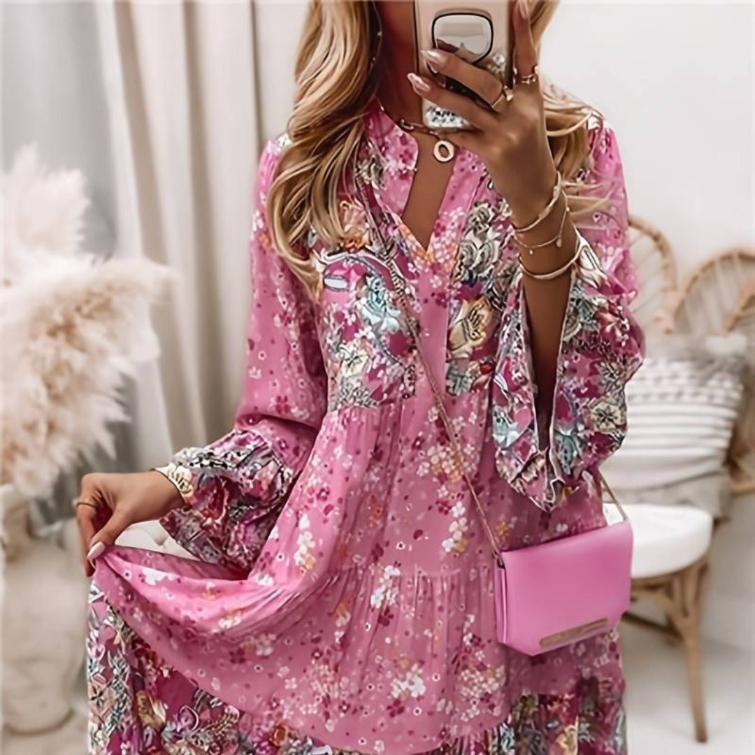 Ashley™ - Bedrucktes Boho-Kleid