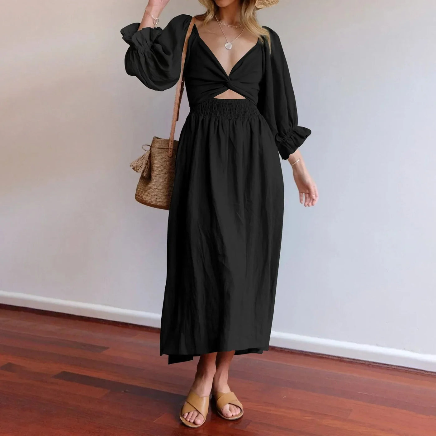 Valentina | Französisches Kleid mit gerüschten Ärmeln