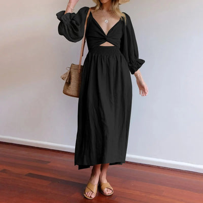 Valentina | Französisches Kleid mit gerüschten Ärmeln