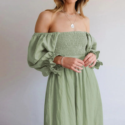 Valentina | Französisches Kleid mit gerüschten Ärmeln