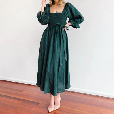 Valentina | Französisches Kleid mit gerüschten Ärmeln