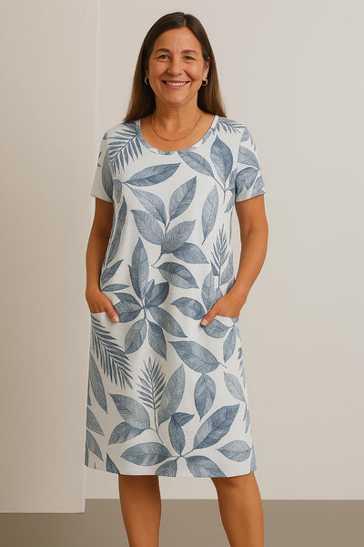 Annelym - Bequemes Kleid mit Rundhalsausschnitt