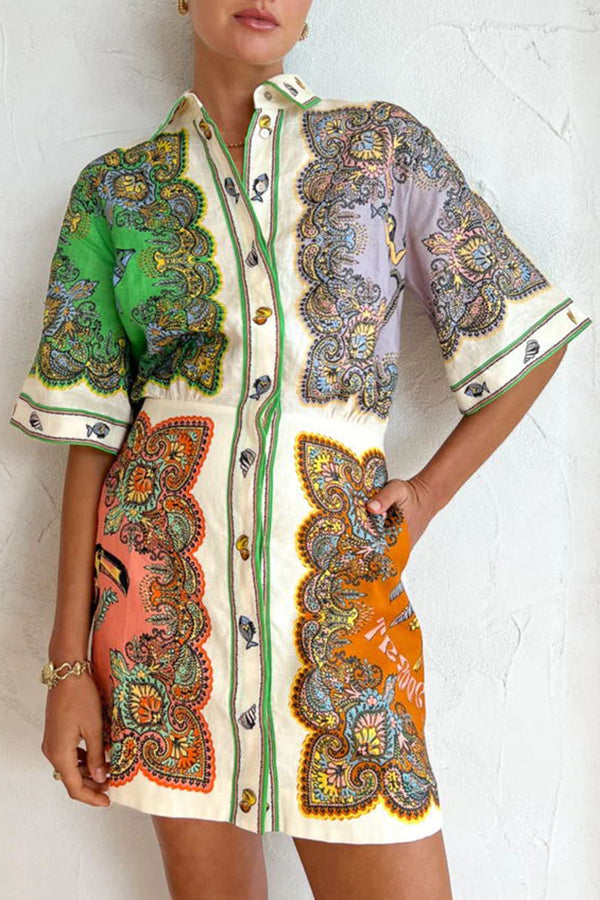 Coco™ - Shirt-Minikleid mit Meerjungfrauenmuster