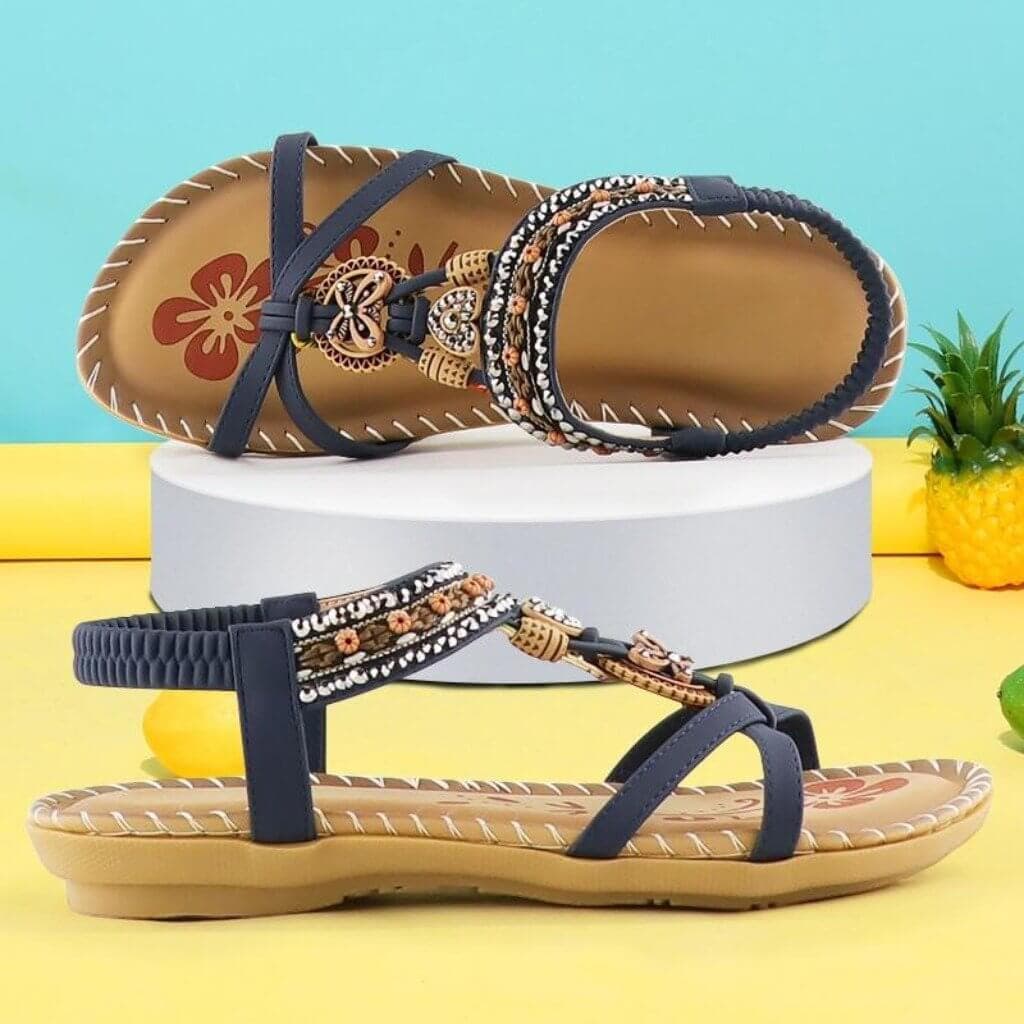 Havanna - Sandalen mit Gummiband und weichem Plateau