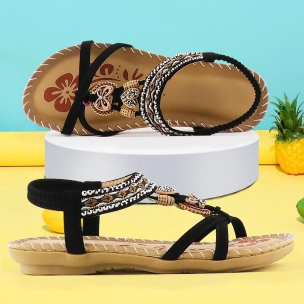 Havanna - Sandalen mit Gummiband und weichem Plateau