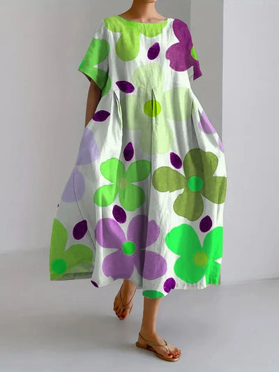 ELIANA | Florales Midikleid mit unbeschwertem Stil und sommerlichem Komfort für bunte Tage