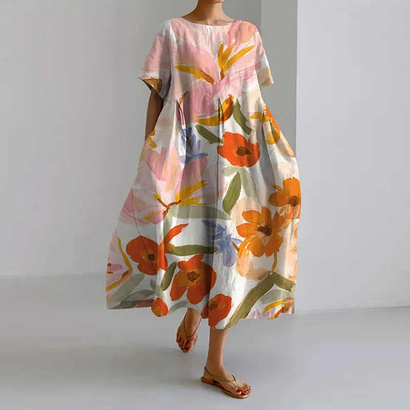 VALENTINA | Sommerliches Blumen-Kleid mit Schmeichelndem Schnitt und Bewegungsfreiheit