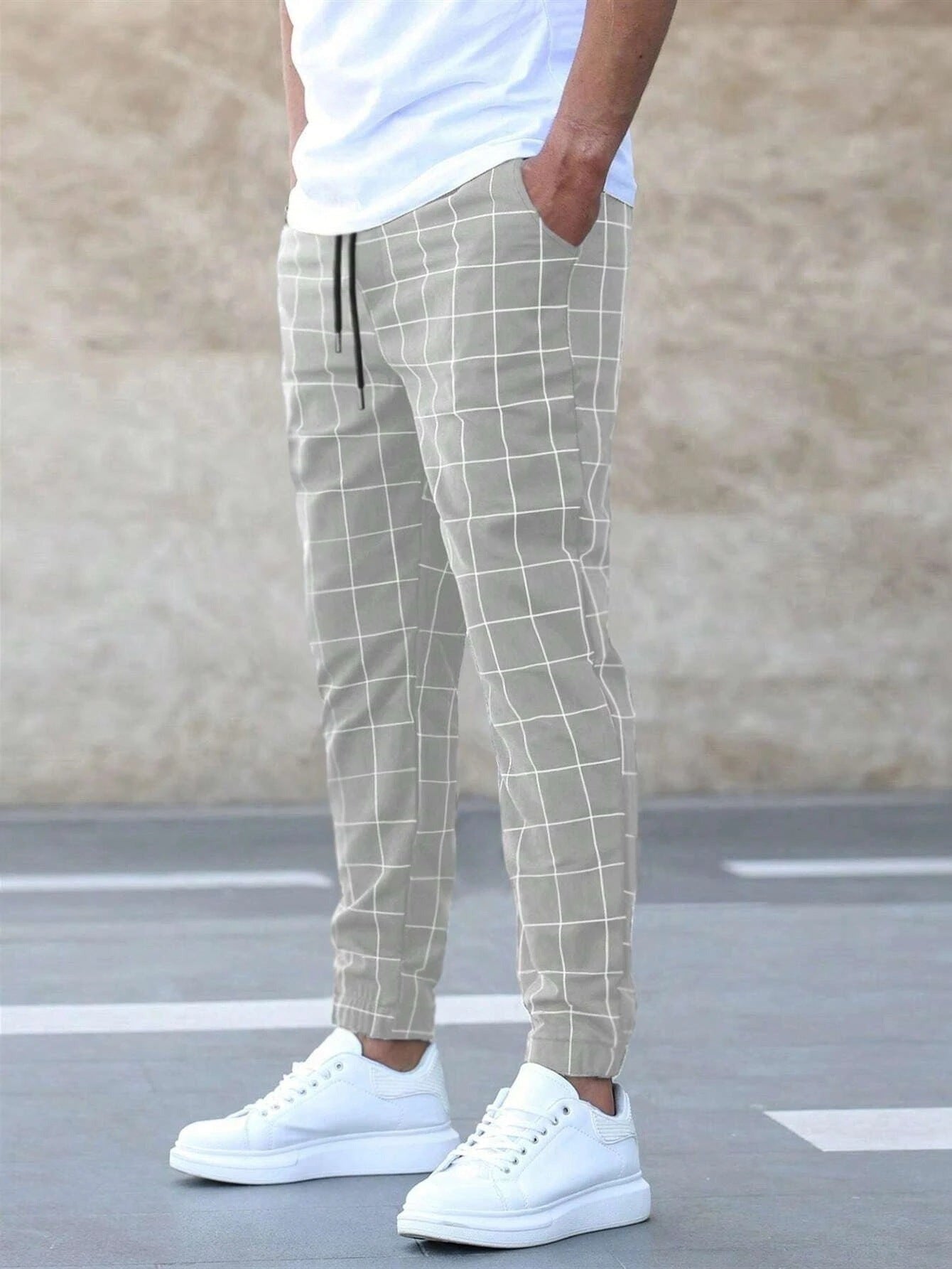 COLOMBO | KARO-JOGGERHOSE FÜR MÄNNER