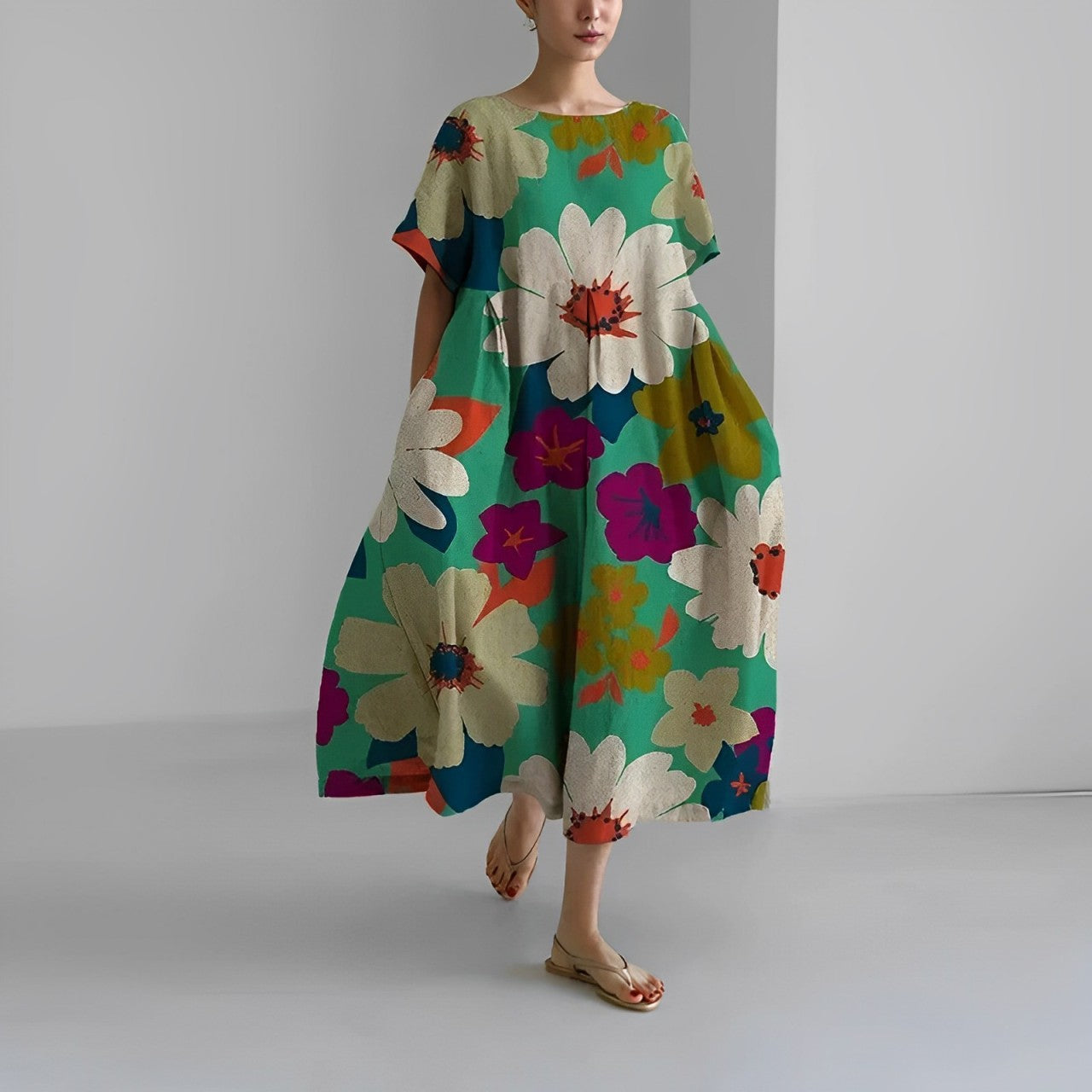 Amelia - Bohème-Kleid mit Blumenmuster